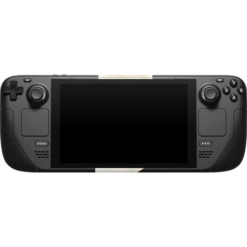 Gold and White Marble Steam Deck Handheld Gaming Computer Skin